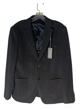 MICHAEL KORS Blazer Sport Coat Wool Silk Cashmere Charcoal Grey Size 38 Short